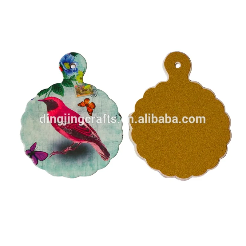 Home kitchen heat resistant durable ceramic trivet mat/hot pot holder pads with flower design for sublimation