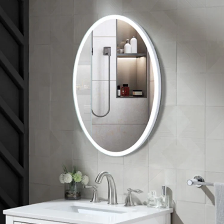 Led Mirror Screen White Iron Backing Lights Mirror Led Bathroom Wall Mirror