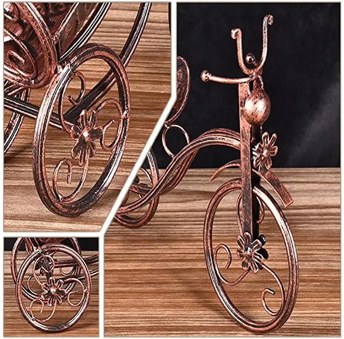 Creative design metal wine rack tricycle-shaped wine storage rack home bar beer whiskey bottle display rack