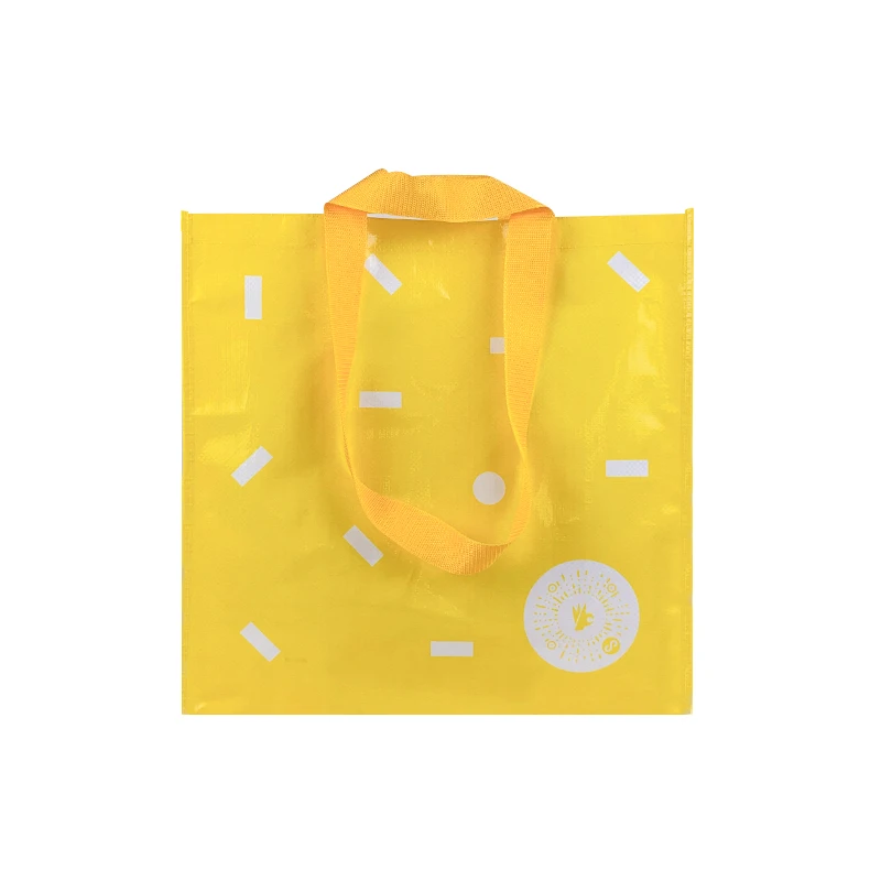 Customized Top Quality Reusable Laminated PP Woven Grocery Bags Eco friendly Durable High Capacity Tote Shopping Bags