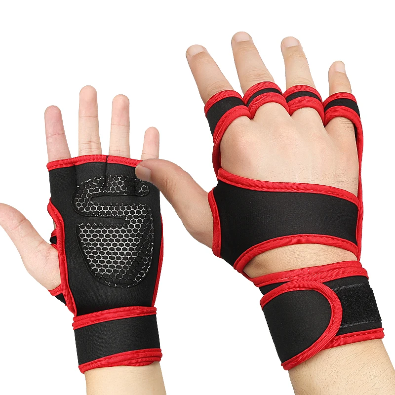 Kyncilor A0059 Cycling weightlifting material non-slip silicone half-finger training hard gym gloves women fitness handschuh