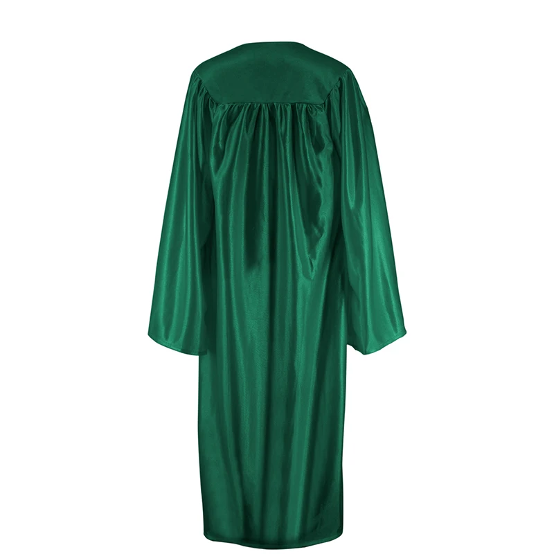 All Grades US Style Shiny Forest Green Graduation Gown