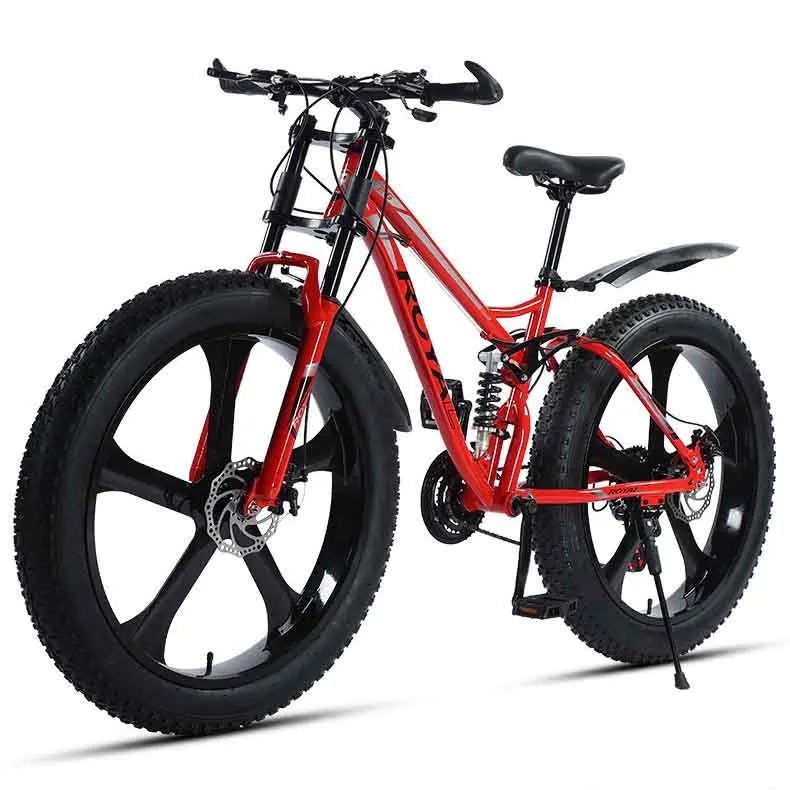 Full Suspension Mountain Fat Bike Fatbike Alloy Rims/ Mountain bike Fat Tire Bicycle With big thick Tyre