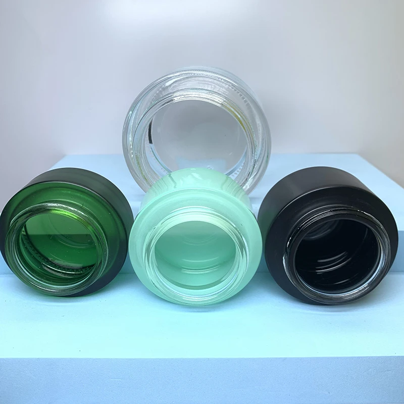 Eco Friendly 100g Cosmetic Jars Eye Cream Wood Lid Container Glass Skin Care Face Cream Packaging Jar with Bamboo Lid