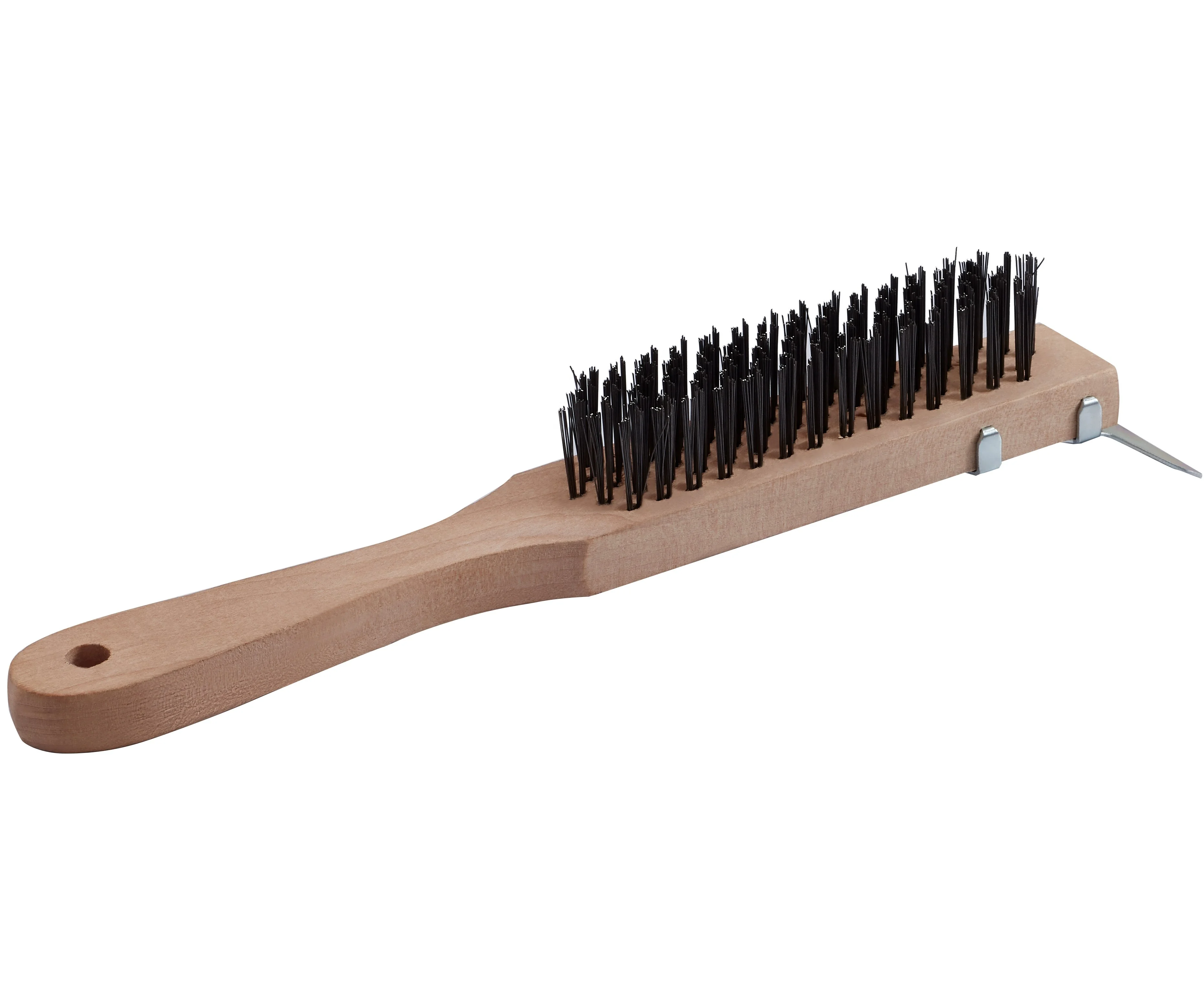 Factory direct wholesale high quality high temperature resistant long Brass brush steel wire brush wooden handle for polishing