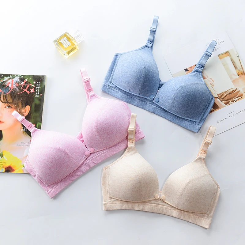 Yinkaiya Wholesale Sexy Comfortable Thin Cup Maternity Front Open Nursing Feeding Bras for Breastfeeding