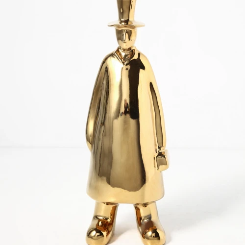 Metal Hat Man Gilded Handicraft Ornaments