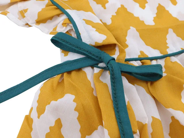 
children clothes girls dresses casual clothing Wavy stripes baby girl dress with high waist flower dress 