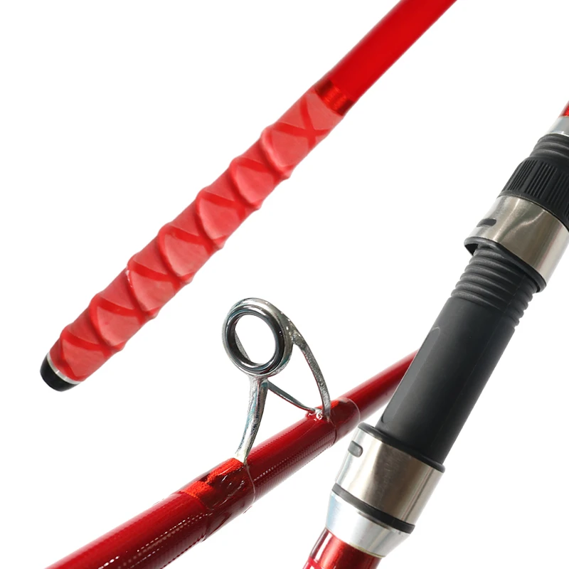 HYD-OEM/ODM Factory  3 Sections Long Casting  Spinning Shore Gig 4.5m carbon rim tubular Rod Surf Fishing Rod