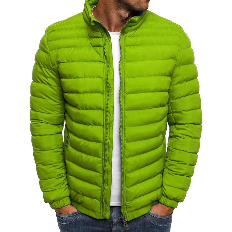 Custom Puffer Winter Jackets for Men Wholesale Cropped Puffer Outwear Zip up Autumn Coats Down Winter Men Jackets High Quality