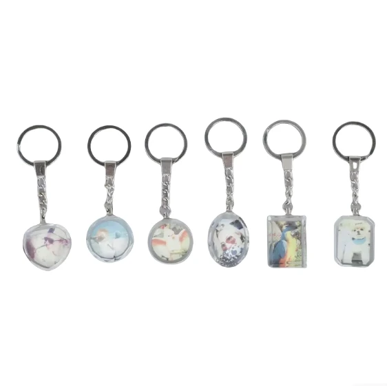 Shapes Different Crystal Keychain Sublimation Keychains Custom Printing Logo BSK-01-07