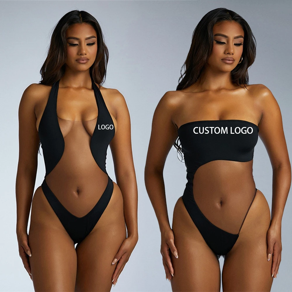 OEM ODM 3D Custom LOGO Thongs Swim best swimwear Sexy Bikini Plus Size Swimwear Beachwear Bathing Suit One Piece Swimsuit Women