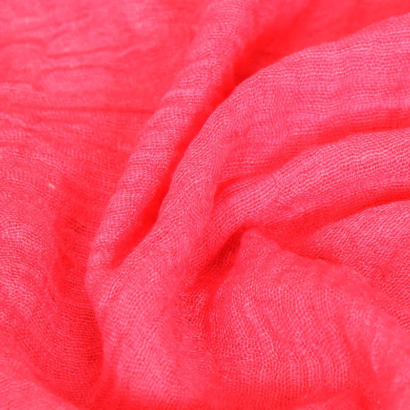 2022 new design Hot Products Fantastic Admirable  Scarves Cotton  Voile Tudung Plain Color Wholesale Crinkle Cotton Hijab Scarf