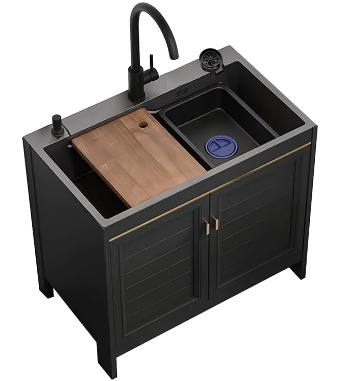 New Model Stainless Steel Cabinet Commercial Industrial Sink Washing Handmade Basin for Laundry Room