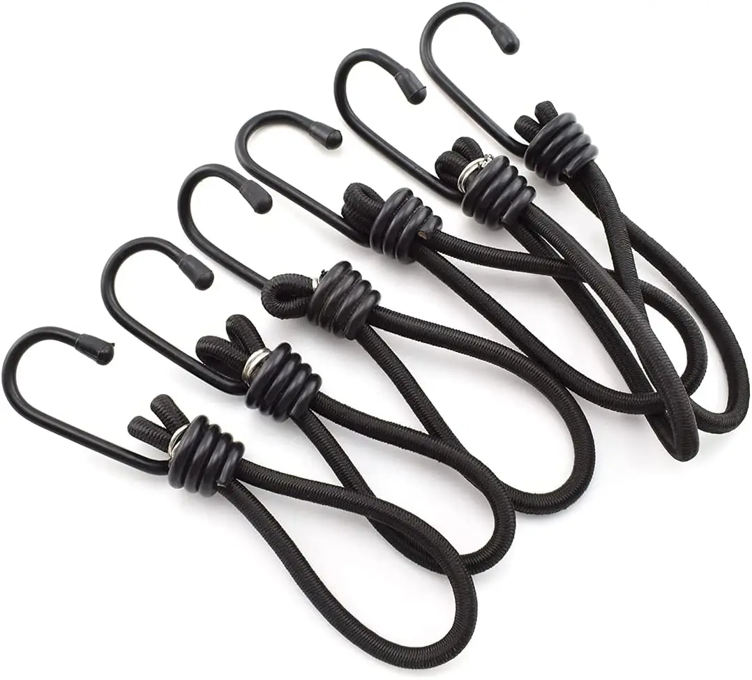 Регулируемый эластичный шнур с крючками 6 дюймов тяжелые резиновые эластичные ремни веревка для брезентов палаток проволочных стеллажей кемпинга