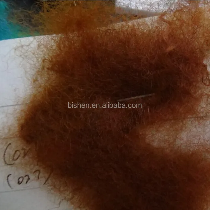 
GRS certified Brown Polyester Staple Fiber For Spinning Yarn 1.5D64MM 