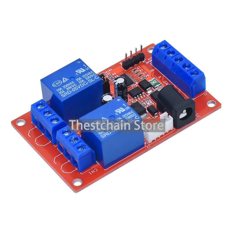 RS485 serial port control 2-channel relay module Single-chip microcomputer delay control single-byte /MODBUS RTU