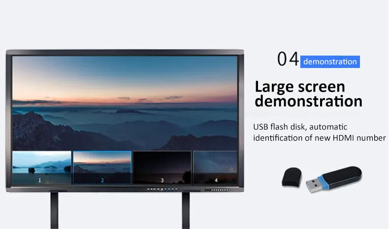 High Quality 75 Inch Class 4k Uhd Finger Touch Portable Interactive Whiteboard For Classrooms Suppliers