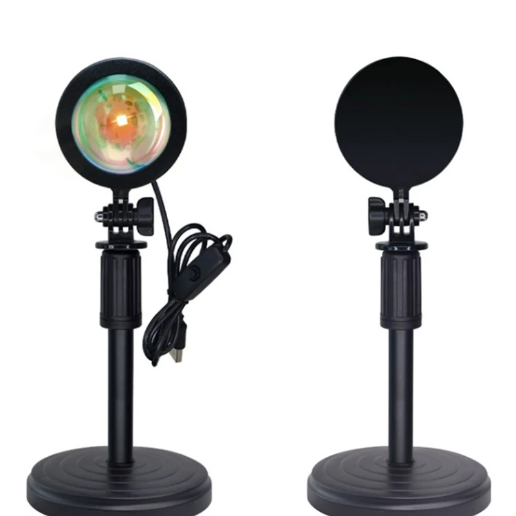 180 degree rotating atmosphere night light sunset rainbow projection light led sunset wall decoration light