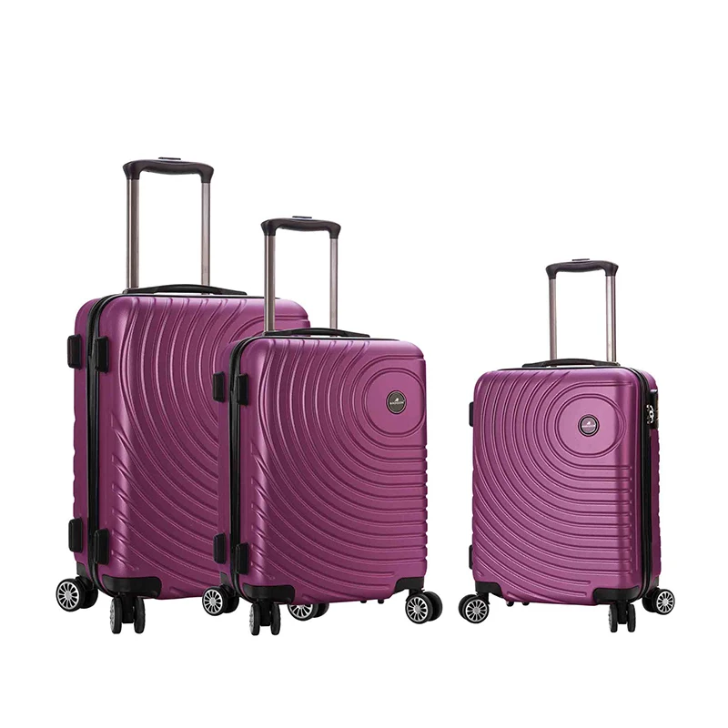 PP trolley 4 wheels spinner 20 inch ABS luggage case set of 3 pcs Carry-on hard side suitcase travel bag set luggage