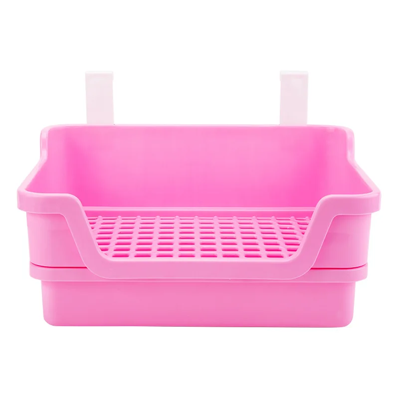 Manufactured Rabbit Litter Box Plastic Pet Toilet Tray for Rabbit Chinchilla Guinea Pig