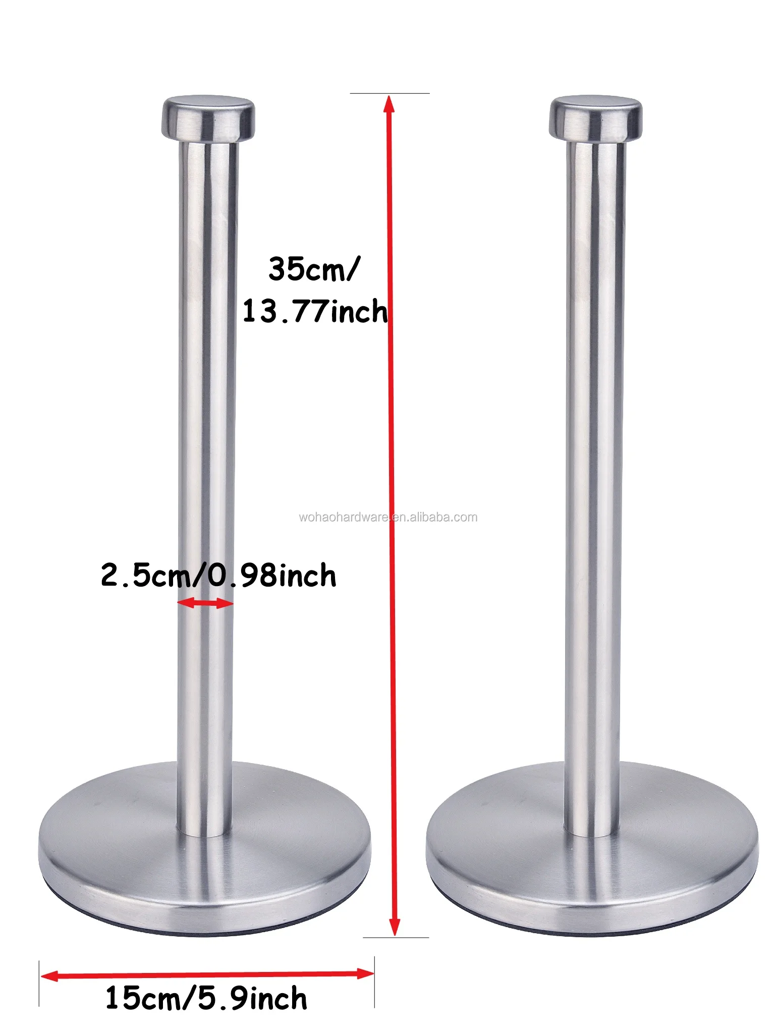 New Design Toilet Paper Holder Stainless Steel Kitchen Bathroom Roll Standing Tissue Paper Towel Holder