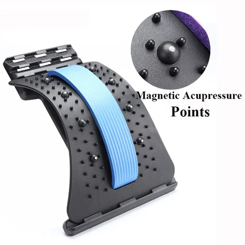 Adjustable Lumbar Support Back Stretcher Lower Back Orthopedic Pain Relief Device with Magnet 3 4 Level Back Stretcher Massage