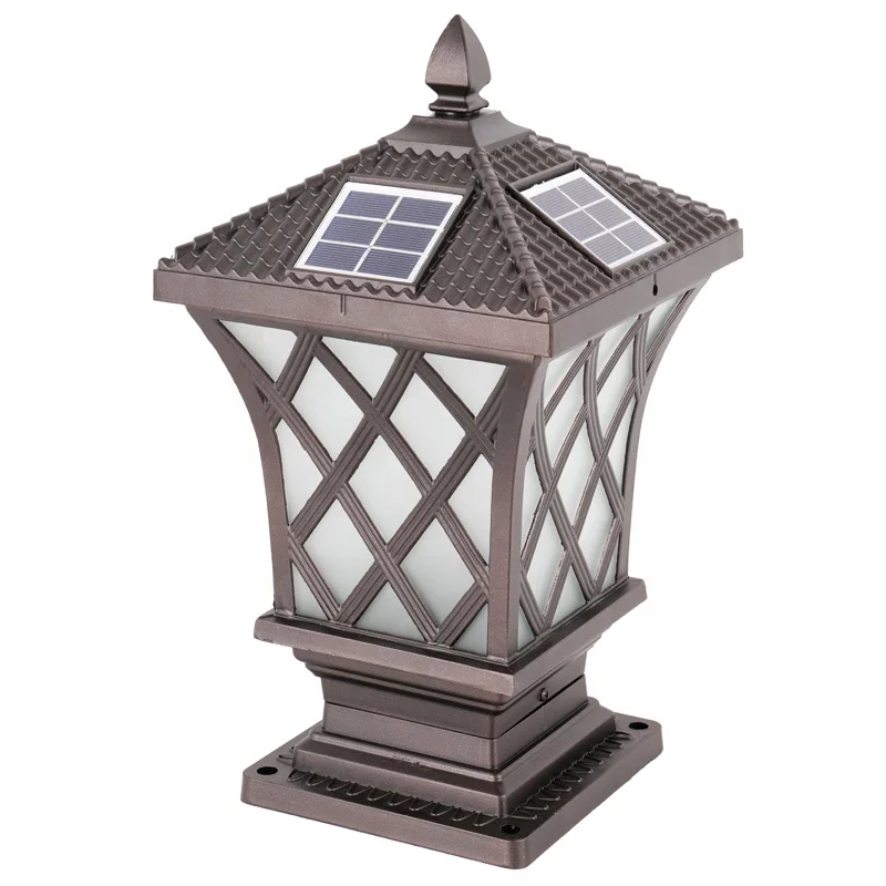 
Solar Powered Sensor Waterproof Outdoor Yard Fence Solar Led Garden Post Cap Main Gate Pillar cap Lights 