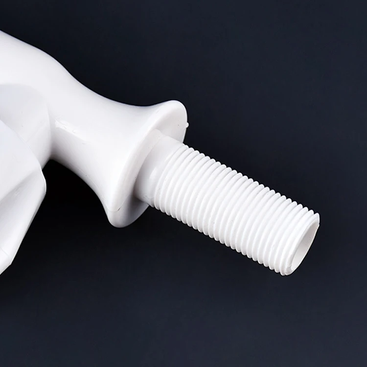 Factory Supplier Lastics Basin Classic Water Tap White Plastic Ball Handle Waterfall Faucet for Kitchen Sink