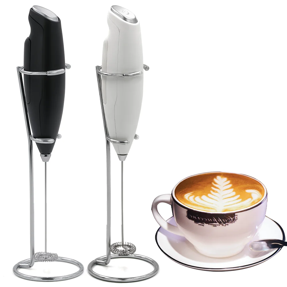 Yongli кухонные инструменты 2024 портативный напиток ручной Электрический аккумулятор мощность Кофе Молоко вспениватель с подставкой