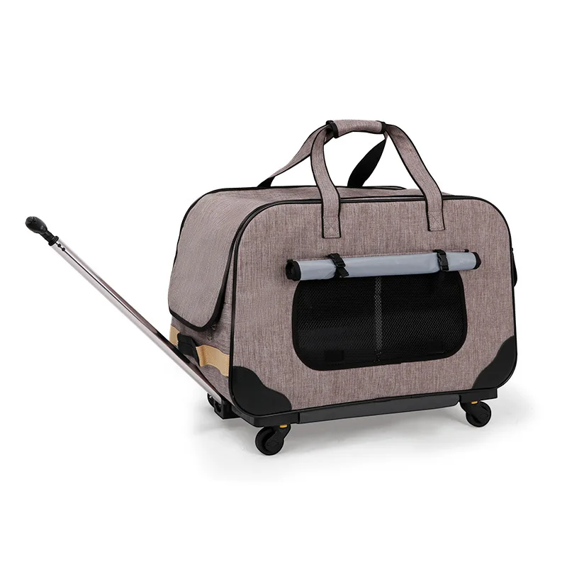 Luxury 4 Wheels Pet Carrier Trolley Travel Carriage Cat Dog Pet Stroller factory wholesale