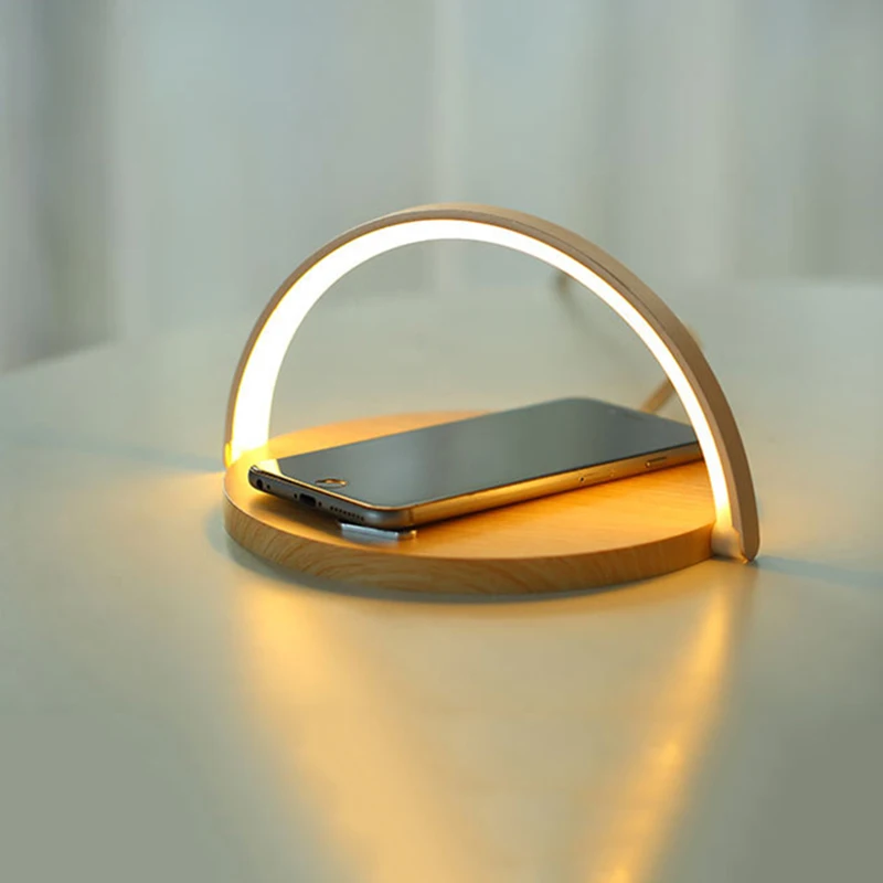  New Technology LED Table Desk Lamp Wireless Phone Charger Reading Light