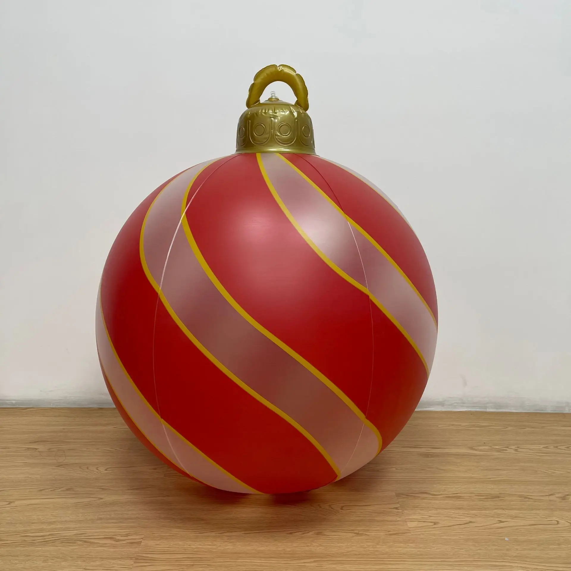 Большой наружный надувной шар украшения для двора 60 см большой гигантский светодиодный светильник Рождественский из ПВХ