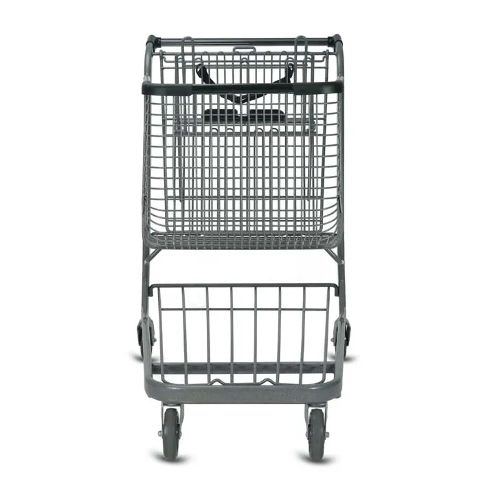 Wholesale customized 4 wheel steel supermarket used store trolley hand push shopping picking cart