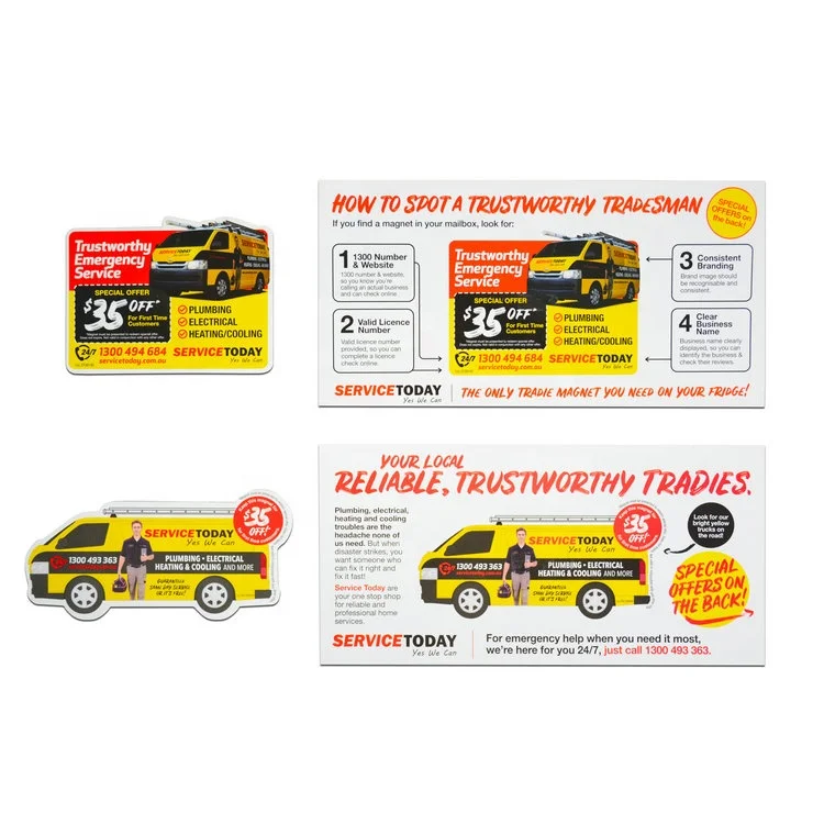 large qty cheap price give away promotional  magnet  custom paper fridge magnet with flyer for advertising