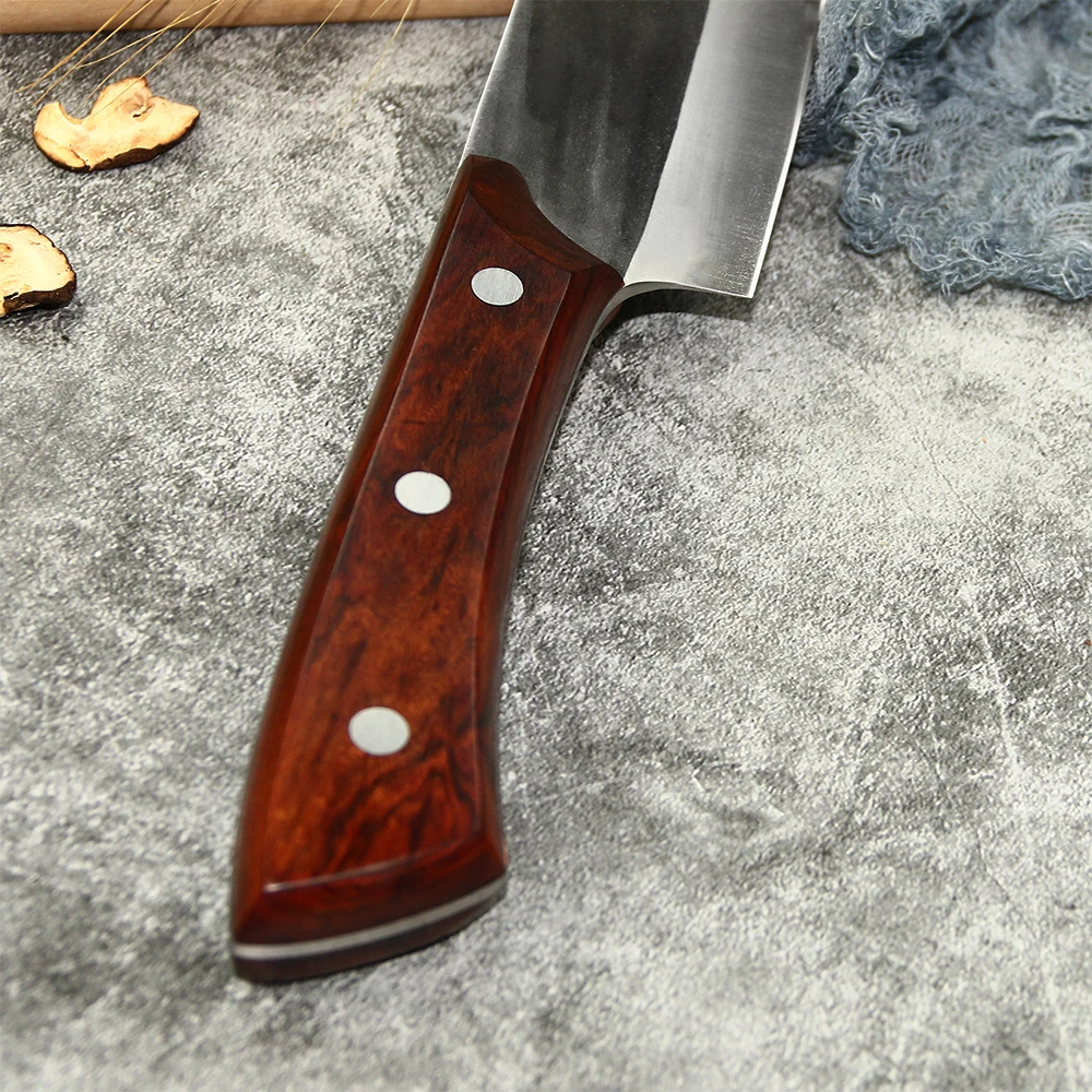 kitchen knife wood handle handmade knife forged cooking knives