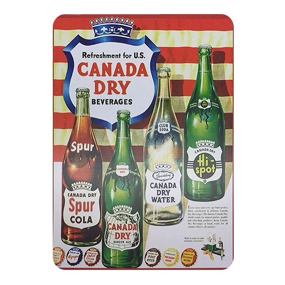
canada beverage wholesale retro tin sign wine 20x30 whiskey vintage metal plaque poster bar 