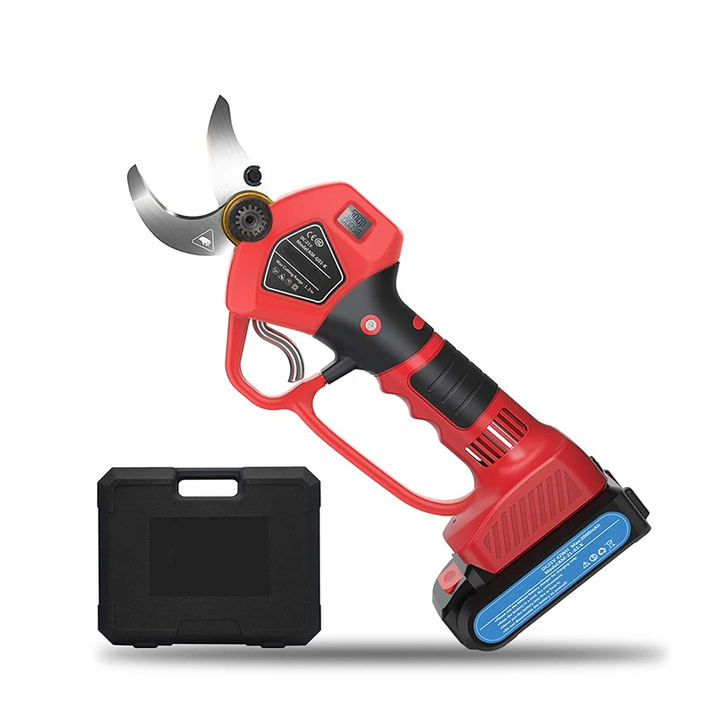 klezhi Electric Pruning Shears Rechargeable Battery Tree Pruner Electric Gardening Scissors for Vinyards, Forestry, Orchard