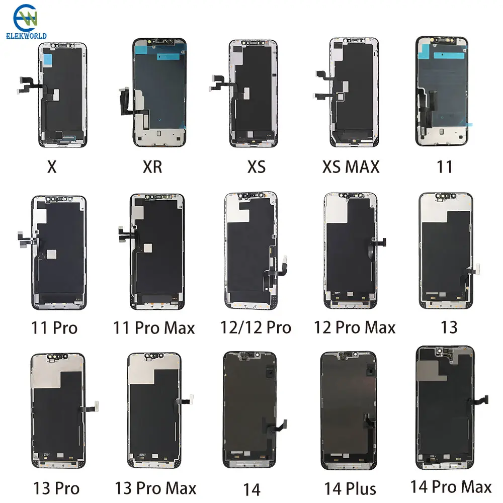 Замена ЖК-экрана для iPhone X XR XS MAX 11 12 13 14 Pro 8 7 6 Plus разблокированный ЖК-дисплей