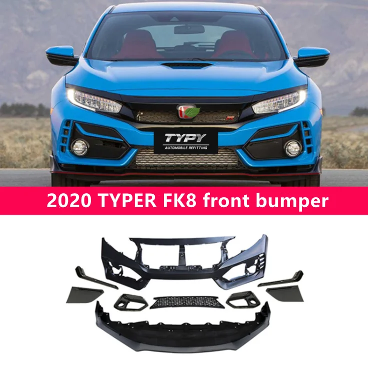 Аксессуары Honda Civic автомобильные бамперы комплекты кузовов для FK7 2016-2020 обновленные КОМПЛЕКТЫ КУЗОВОВ FK8 типа