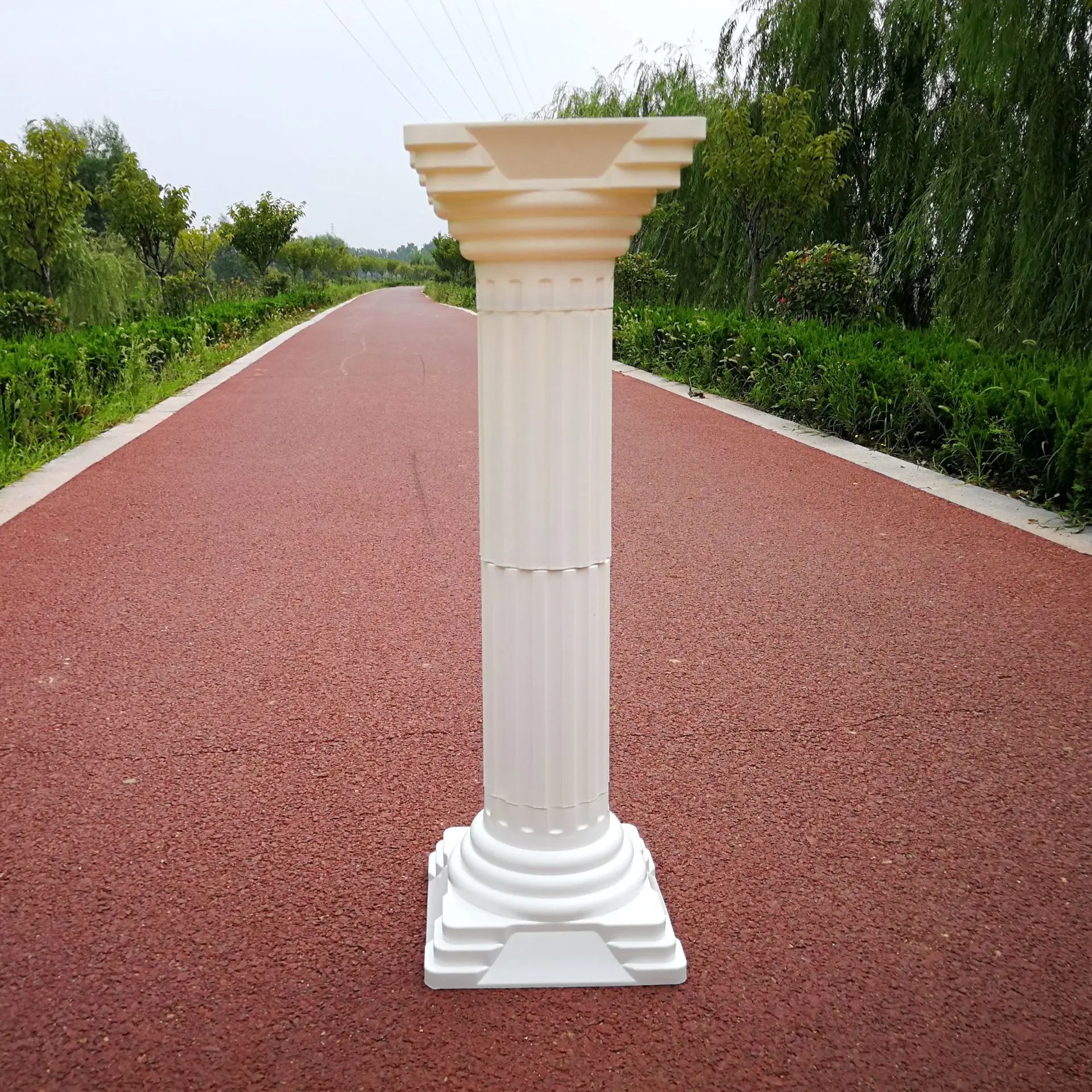 White Wedding Plastic decorative Assembled Roman Column For artificial flower party home stage decoration