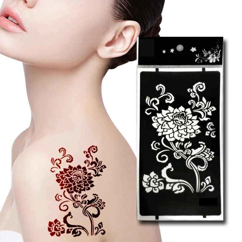 Factory Supply Plastic Stencil Sets Henna Tattoo Stencil Tattoos Templates