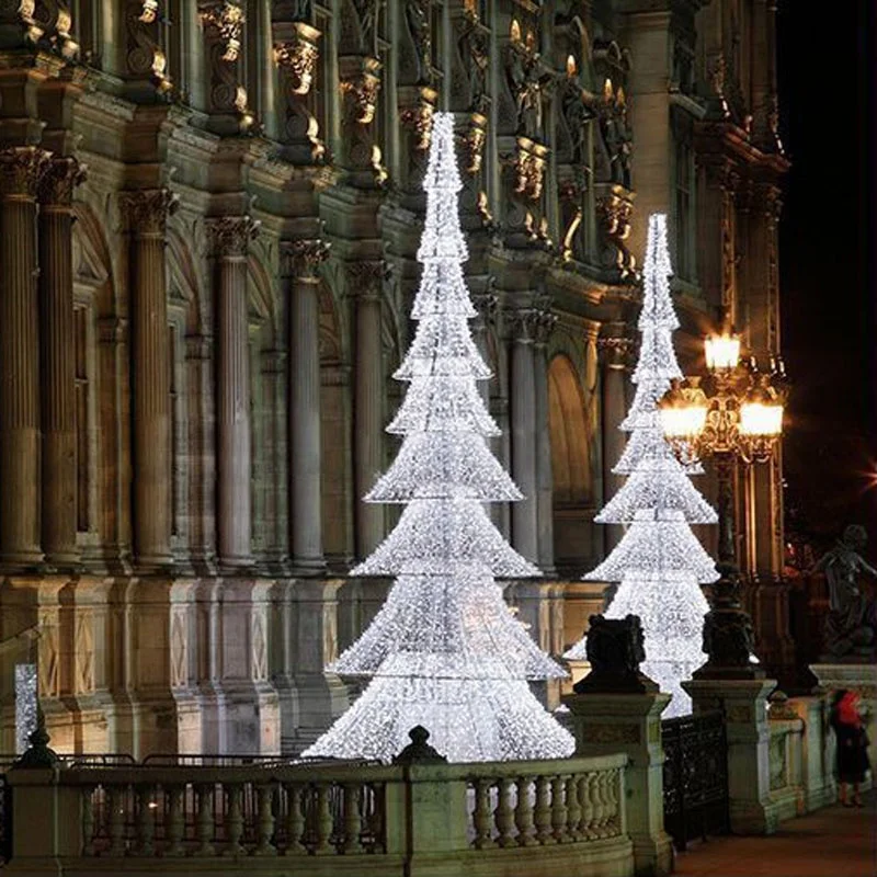 Led Large Christmas Ball Tree Motif Light String Fairy Lights For Shop Mall Christmas Decoration