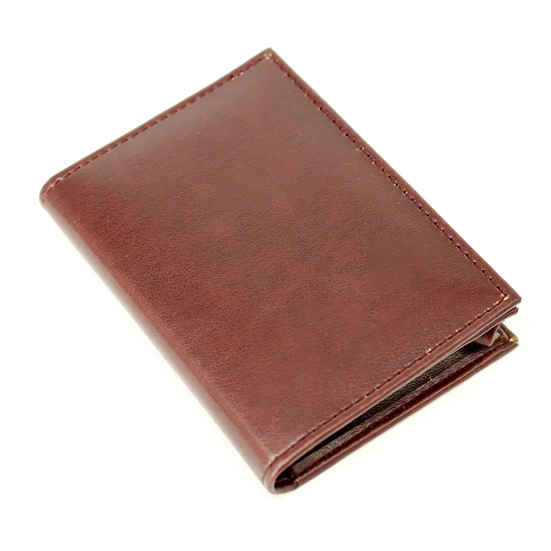 Excellent quality Brown Small genuine Leather card holder mens wallet croco