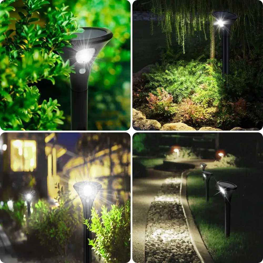 Solar Lights Outdoor high Brightness COB Solar Motion Sensor Pathway Light for garden yard walkway
