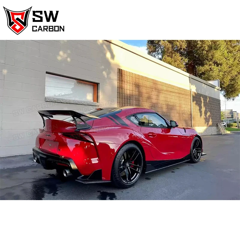 Supra A90 Carbon Fiber Vol Style Rear Wing Rear Trunk Splitter Rear Spoiler Body Kit for Toyota Supra GR MK5 A91 A90  2019+