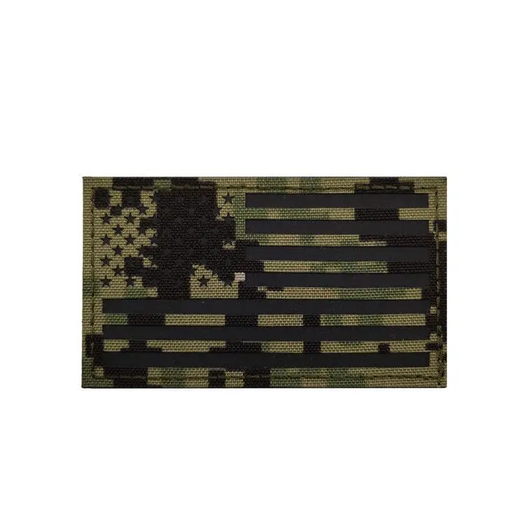 US Marine Corps MARPAT Woodland Camouflage Hook Loop Patches Trident IR Identification Badge AOR2 Camouflage Badge