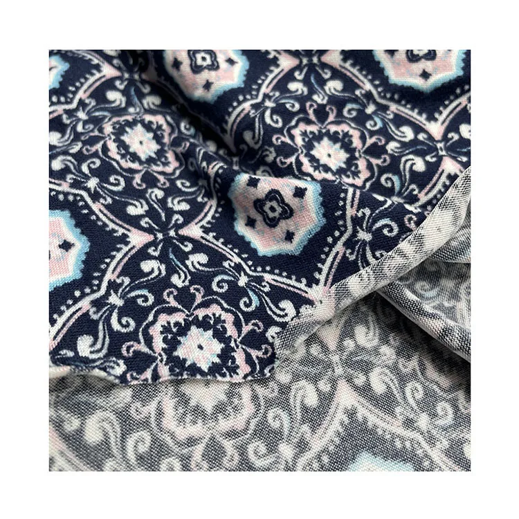 Breathable dty knitted printed single jersey polyester milk silk fabric