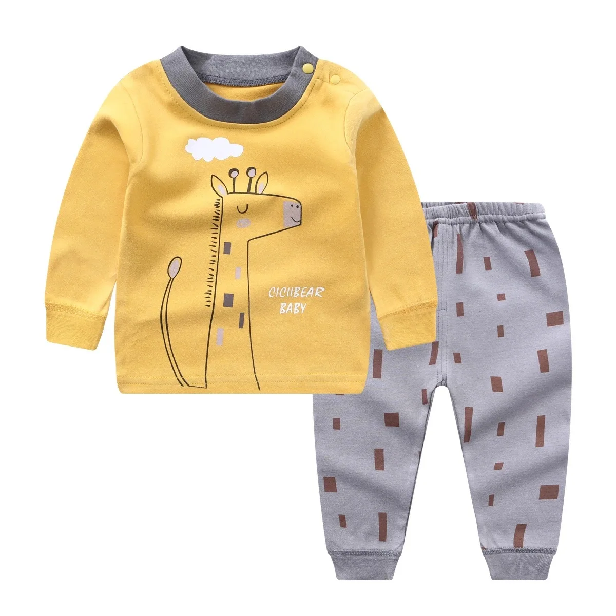 Wholesale Comfortable baby set Four seasons Cartoon print baby clothes sets Unisex Kids Clothing Sets boys