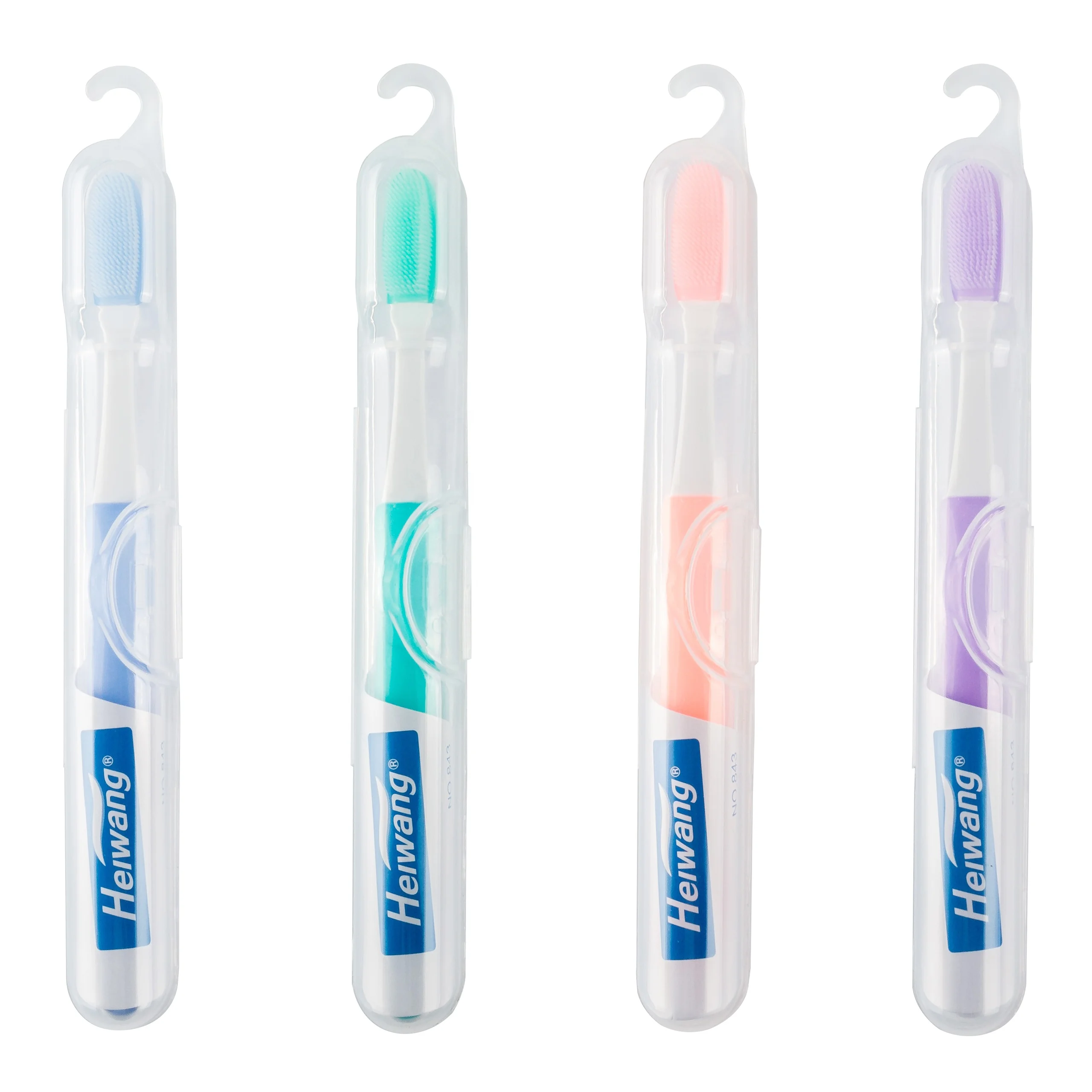 2020 New package cheap colorful nano travel tooth brush with PVC tube case